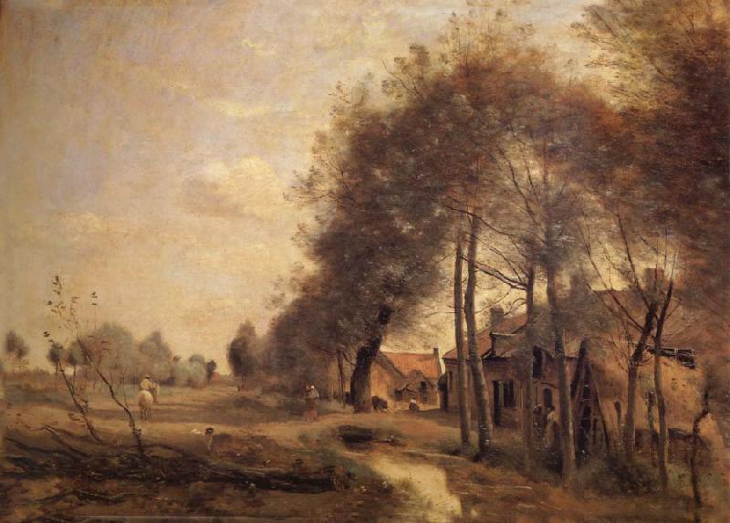Corot Camille The road of Without-him-Noble oil painting picture